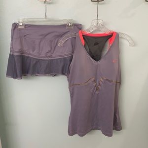 Purple and Hot Pink Tennis Outfit